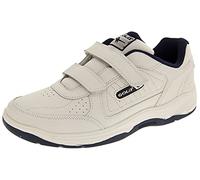 Gola Ama202 Belmont Cuir Véritable Baskets Scratch Hommes Chaussures Larges Blanc EU 42