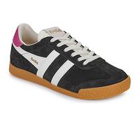 Gola Baskets Elan Basse Cuir Femme Noir Blanc cassé Fuschia 39