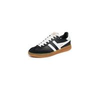 Gola Baskets Cyclone en cuir pour femme, Noir/blanc/gomme, 6.5