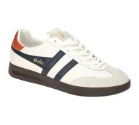 Gola Baskets Cyclone en cuir pour homme, Blanc/bleu marine/orange orange/gomme foncée, 45 EU