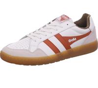 Gola Baskets Eagle '86 pour Homme, Blanc/Orange/Kaki/Gomme, 46 EU
