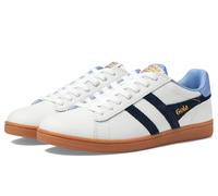 Gola Baskets en cuir Equipe II pour homme, Blanc/bleu marine/bleu Vista, 43 EU