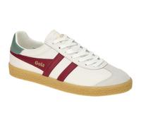 Gola Baskets en cuir Medallist pour femme, Blanc/cerise/brume verte/gomme, 38 EU