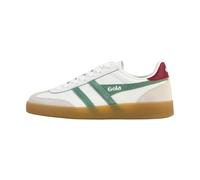 Gola Baskets en cuir Viper pour femme, Blanc/brume verte/cerise/gomme, 40 EU