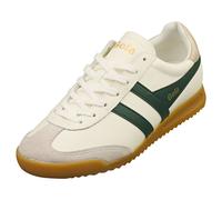Gola Chaussures Femme Torpedo - Baskets En Cuir Crème Et Vert - 39