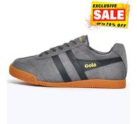 Gola Classics Harrier Daim Cuir Homme Classique Rétro Décontracté Baskets Gris
