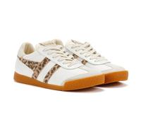 Gola Elan Leather Baskets pour femme Blanc/léopard/blanc cassé, blanc, 40 EU