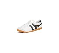 Gola Baskets Bullet en cuir pour femme, Blanc/noir/chewing gum, 10