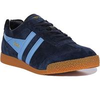 Gola Harrier Pour Femmes - Entraîneurs Classiques En Daim Bleu Marine - 38