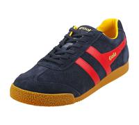 Gola Harrier Pour Hommes - Baskets Classiques En Cuir Et Daim, Bleu Marine Rouge Jaune - 46