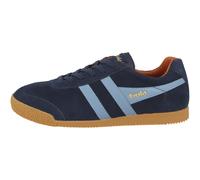 Gola Harrier Suede Baskets Homme Basse Bleu Cuir Lacets