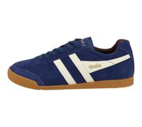 Gola Harrier Suede Baskets Homme Basse Bleu Cuir Lacets