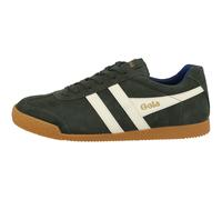 Gola Harrier Suede Baskets Homme Basse Bleu Cuir Lacets
