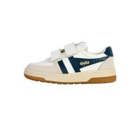 Gola Baskets cuir enfant Hawk Strap Scratch blanc-bleu 33