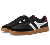 Gola Mixte Contact Leather Baskets, Black/White/Burgundy/Gum, 42 EU