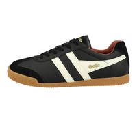 Gola Mixte Harrier Leather Baskets, Black/White/Moody Orange, 42 EU