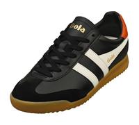 Gola Mixte Torpedo Leather Baskets, Black/Off White/Moody Orange, 37 EU