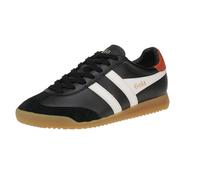 Gola Mixte Torpedo Leather Baskets, Black/Off White/Moody Orange, 44 EU
