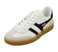 Gola Mixte Viper Leather Baskets, White/Black/Gum, 41 EU