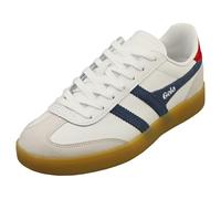 Gola Mixte Viper Leather Baskets, White/Moonlight/Deep Red/Gum, 40 EU