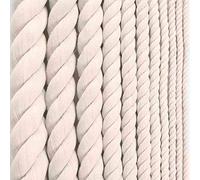 GOLBERG Corde torsadée 100 % coton naturel - Artisanat en macramé (0,6 cm x 15,2 m) - Blanc doux naturel