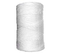 GOLBERG G Ficelle en poly blanc - Tube 1 pli x 1 000 pieds - Résiste à l'effilochage et à l'effilochage - Attachement à la main