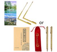 (Gold) 2 Pieces Dowsing Rods Finding Paranormal Energy Lost Items Underground Water