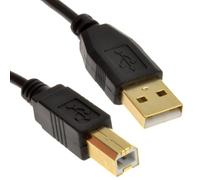 GOLD 24AWG USB 2.0 High Speed Cable Printer Lead A to B BLACK 0.75m 75cm