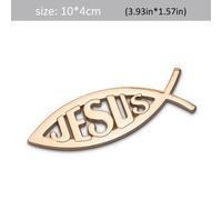 Gold¿ Autocollant 3d En Métal Jésus Pour Voitures Universelles, 1 Pièce, Emblème De Coffre Arrière De Voiture, Accessoires Décoratifs De Moto
