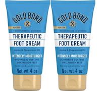 Gold Bond Lot de 2 crèmes thérapeutiques pour les pieds 120 ml à l'huile de jojoba et de menthe poivrée hydratante pour les pieds