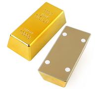 Gold Brick Real - Jouet en lingot d'or - Faux lingot d'or pour enfants - Accessoires de fête - Mini brique dorée pour bricolage pour cadeaux d'anniversaire