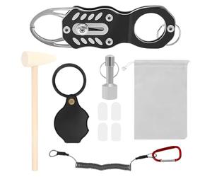 Gold Coin Tester - Portable Hammer Magnifier Glass for Magnet Keychain | Jewelry Coin with Authenticity Tool, Collectors Tool for Adults Family Friends Professionals Enthusiasts Authenticity