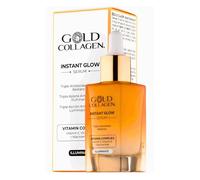 GOLD COLLAGEN Instant Glow - Sérum à la vitamine C et à la vitamine E - Triple action antioxydante - Sérum astringent pour le visage - Anti-rides - Pour homme et femme - Avec niacinamide - Soin de la