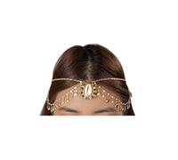 Gold Colour Tassels Pendant Head Chain Multi-layer Wedding Supplies Women's Accessories pour les occasions spéciales et les festivals(Gold 4)