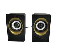 (Gold) Computer Speakers Laptop USB Small Speakers Speakers Multimedias Big Q Eggs Subwoofer Speaker Set USB Corded Red