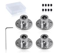 GOLD DEER 4PCS 6mm Rigid Flange Shaft Accouplement avec clé hexagonale Moteur Guide Arbre Coupleur Connecteur Motor Shaft Coupler Bride Guide Rigide Modèle Coupleur Accessoire