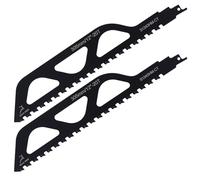 GOLD DEER Lot de 2 lames de scie alternative de 30,5 cm avec pointes de scie alternative pour couper des briques rouges, des briques légères, du ciment fibre-ciment, du béton cellulaire, du parpaing