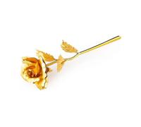 Gold Dipped Rose 24k Golden Rose with Gift Box, Present for Birthday, Mother's Day, Valentine's Day, Home Anniversary Decoration - Gold TW