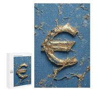 Gold Euro Symbol on Blue Background Puzzle 1000 Pièces Educa Jouet en Bois Cadeau Unique Décoration Intérieure Jeu Éducatif Challenge Toy Adultes Et Enfants À Partir De 14 Ans 1000 PCS