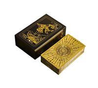 Gold Foil Tarot New Sunback Style Gold - 78 Cartes pour Le Jeu de prédiction du Destin avec Guide adapté aux débutants ou aux Experts-Party Game