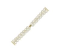 (Gold) For Honor Magicwatch 2 42mm Rhinestones Decor Watch Strap Fashionable Gourd Shape Alloy Band