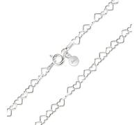 Gold Gala Chaîne à Maille Coeur en Argent 925, Made in Italy (40)