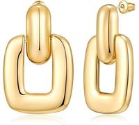 Gold Hoop Ohrringe, 1 Paar Geometrische Ohrringe Gold, Tropfen Ohrringe Gold, Goldene Creolen, Ohrringe Gold Damen, Geeignet als Geschenk für Mädchen