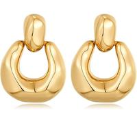 Gold Hoop Ohrringe, 1 Paar Geometrische Ohrringe Gold, Tropfen Ohrringe Gold, Goldene Creolen, Ohrringe Gold Damen, Geeignet als Geschenk für Mädchen