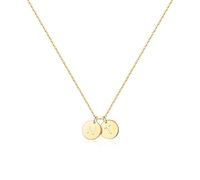 Gold Initial Necklaces for Women, 14K Gold Plated Tiny Small Letter N Initial T Disc Pendant Necklace Jewelry Gifts for Women Teen Mothers Day Valentines Gifts for Her Female