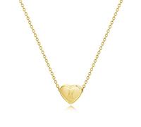 Gold Initial Pendant Necklace,18K Gold Plated 18+2" Adjustable Dainty Personalized Alphabet Letter M Pendant Cute Tiny Necklaces Jewelry Gift for Women