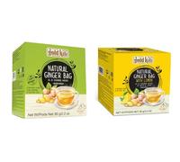 Gold Kili Infusion au Gingembre 60g (20 Sachets)/Boite, Infusion Ginger Citron 60g (20 sachets)/Boite - Offres de 1, 2, 3 et 4 Boites (2 boites, 1 gingembre + 1 Gingembre citron)