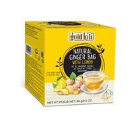 Gold Kili Infusion au Gingembre 60g (20 Sachets)/Boite, Infusion Ginger Citron 60g (20 sachets)/Boite - Offres de 1, 2, 3 et 4 Boites (3 boites, Gingembre citron)