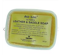 Gold Label Savon à la glycérine dure Idéal pour nettoyer les selles, sacs à main, tissus d'ameublement, chaussures et tous les produits en cuir véritable (250 g)