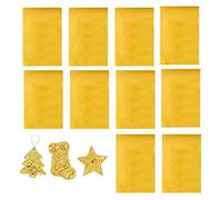 Gold Leaf Sheets For Art - 10 Piece Aluminum Gilding Foil Paper Craft Set | Decorative Leaf Sheets For Painting Nail Flower DIY Projects Home School Classroom Creative Activities Kids Girls B
